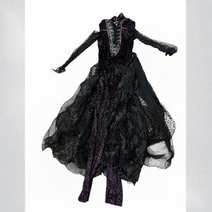 Party King Purple & Black Witch Costume Lace Corset Dress – Size S
